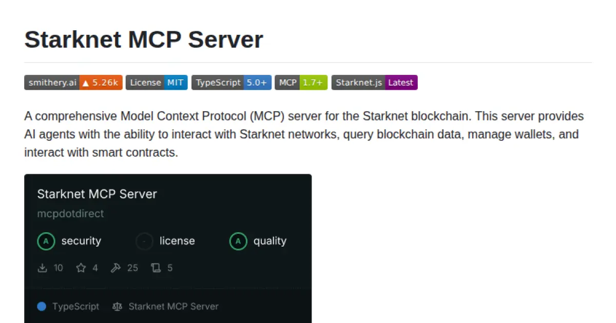 Starknet MCP Server