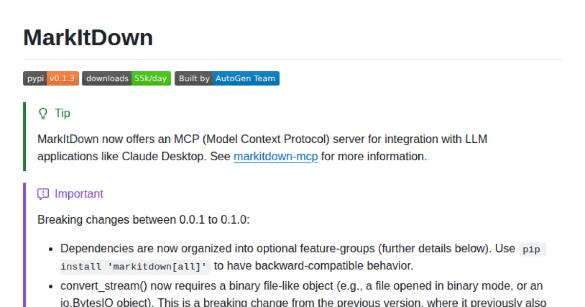 MarkItDown