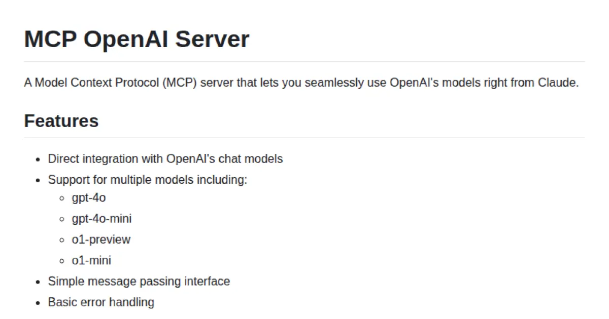 MCP OpenAI Server