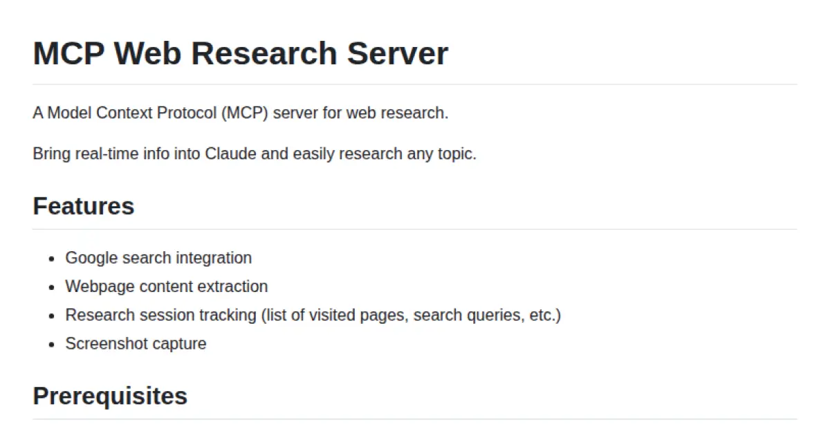 MCP Web Research Server