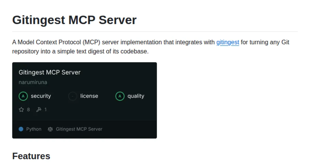 Gitingest MCP Server