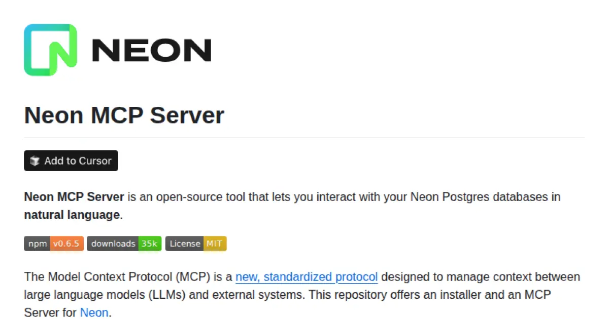 Neon MCP Server