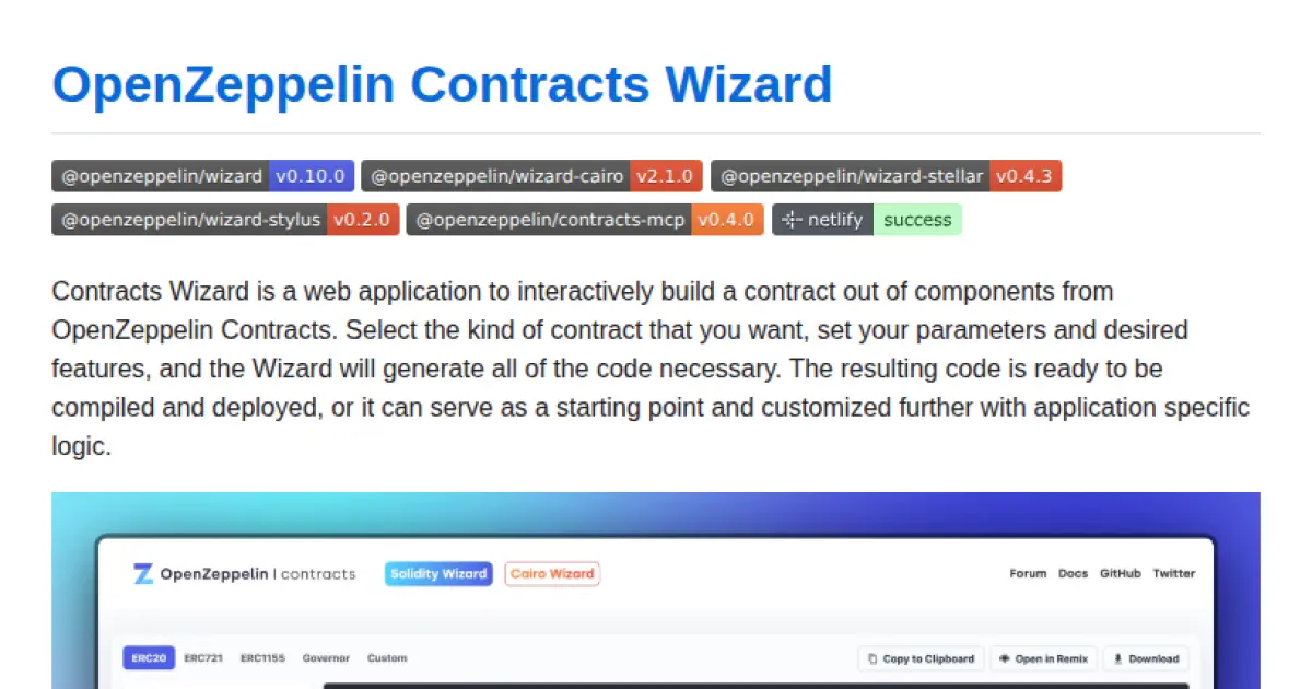 OpenZeppelin Contracts Wizard