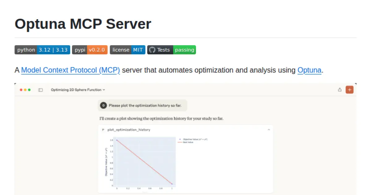 Optuna MCP Server