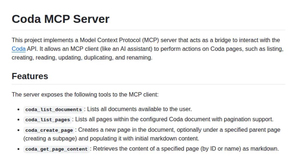 Coda MCP Server