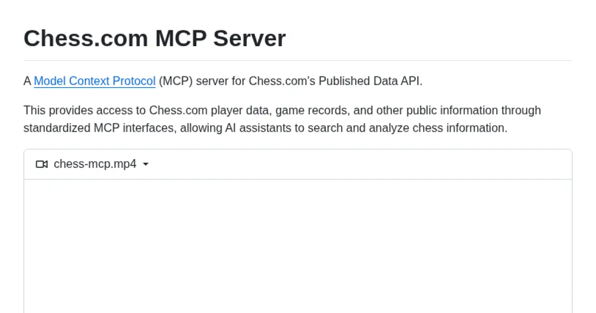 Chess.com MCP Server