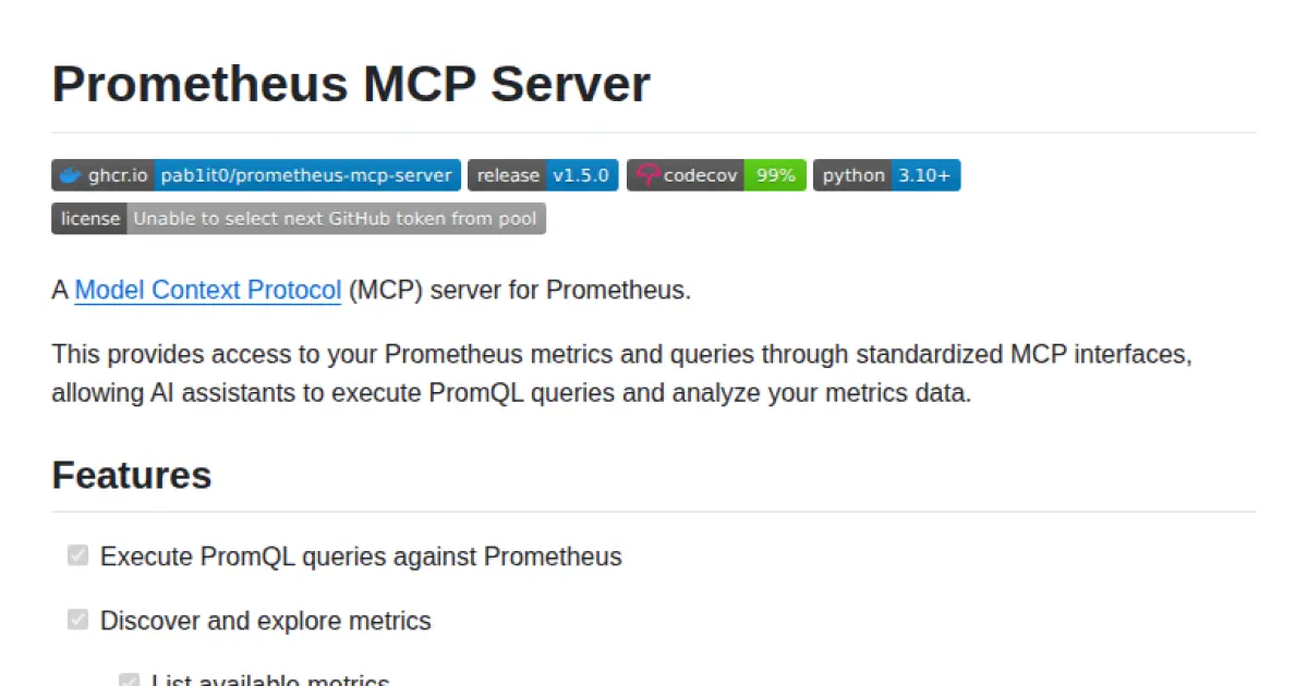 Prometheus MCP Server
