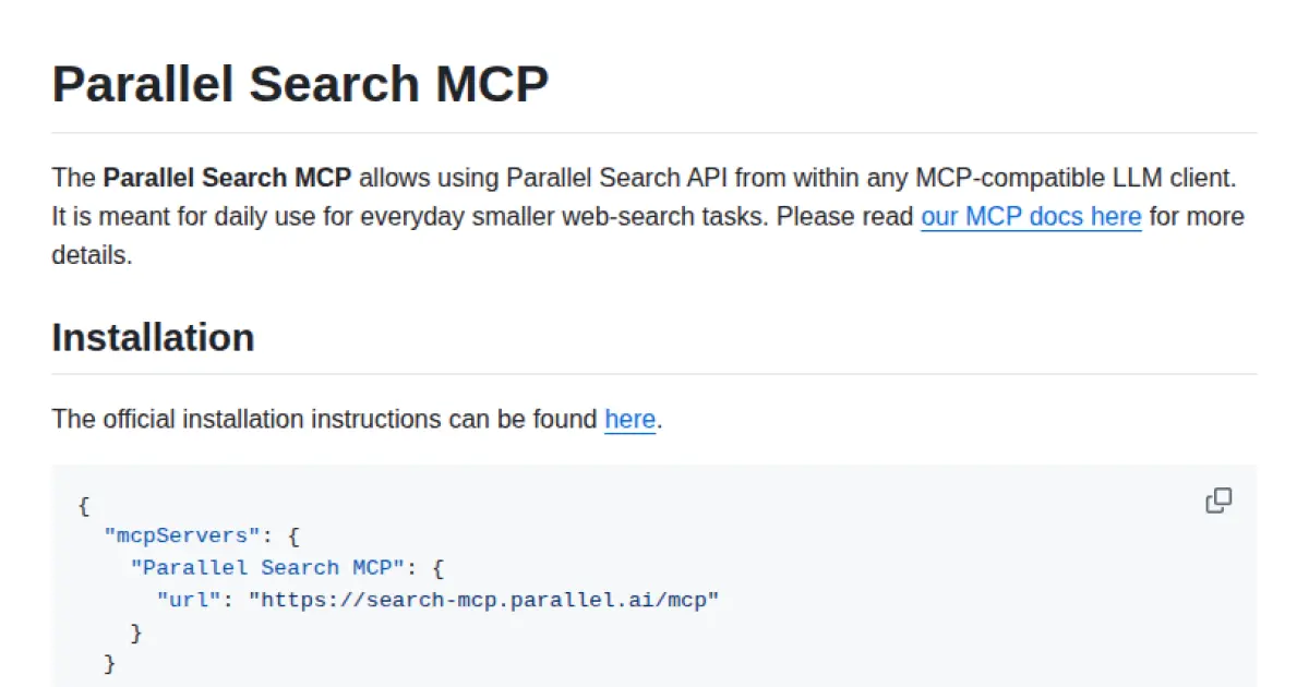 Parallel Search MCP