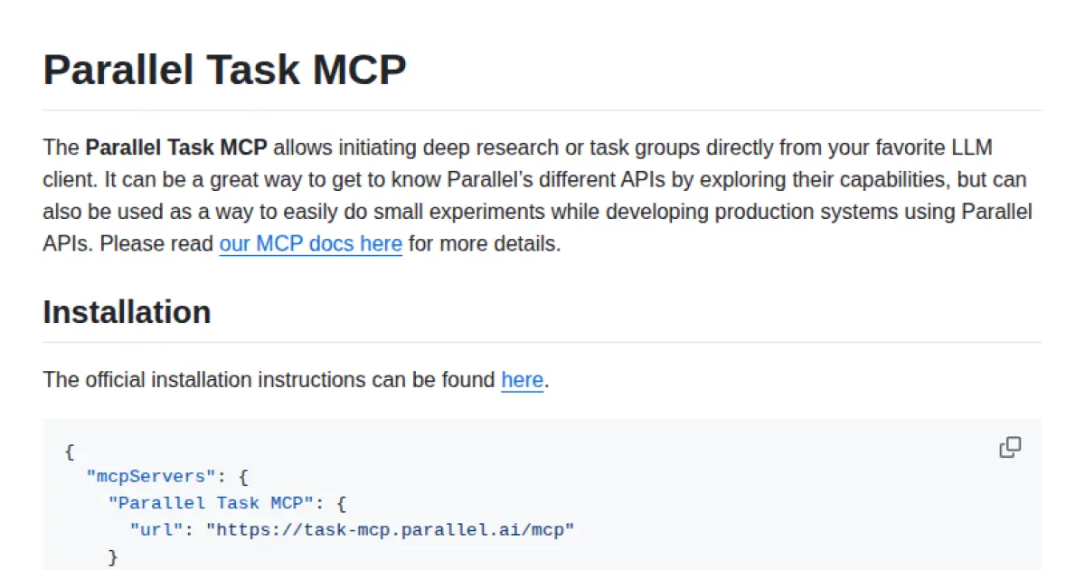 Parallel Task MCP