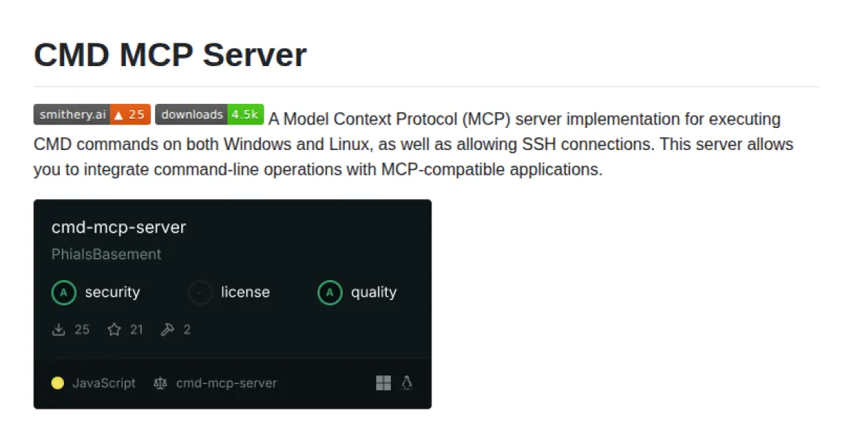 CMD MCP Server