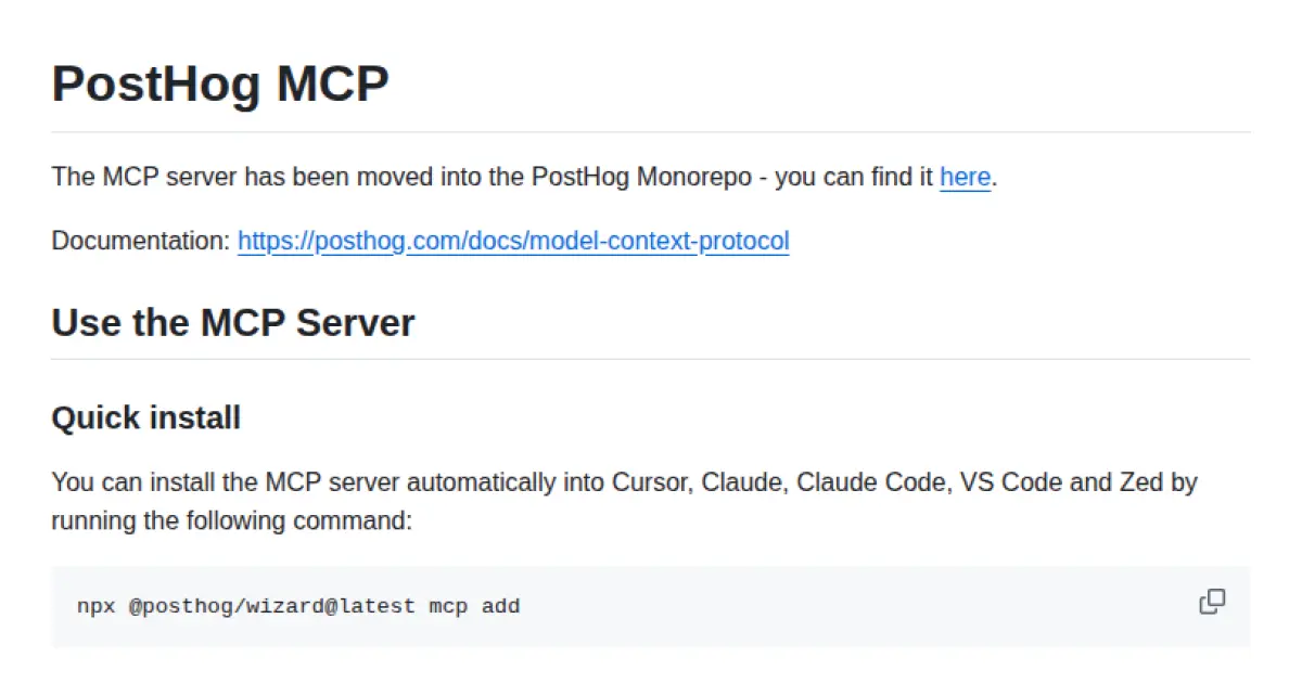 PostHog MCP