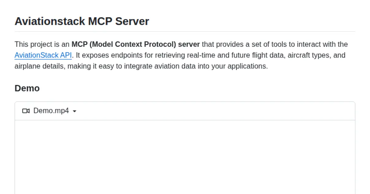 Aviationstack MCP Server
