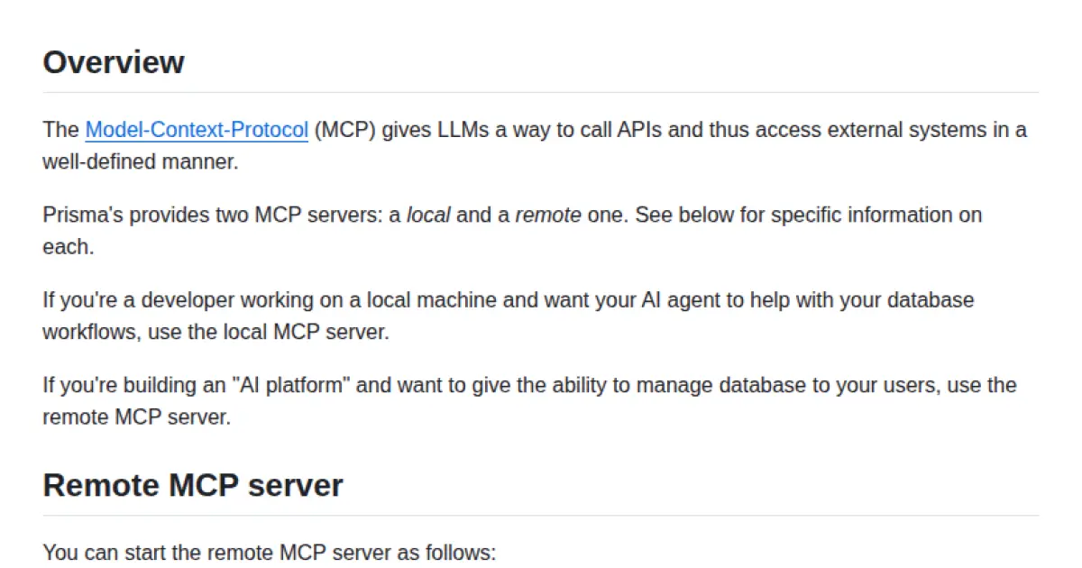 Prisma MCP