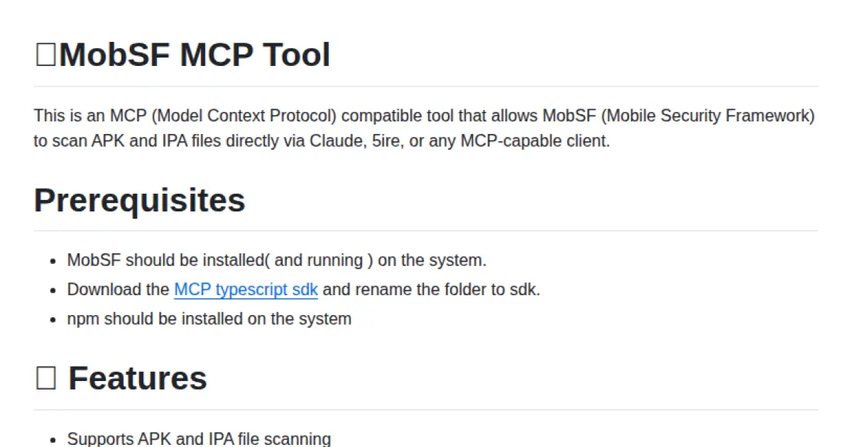 MobSF MCP Tool
