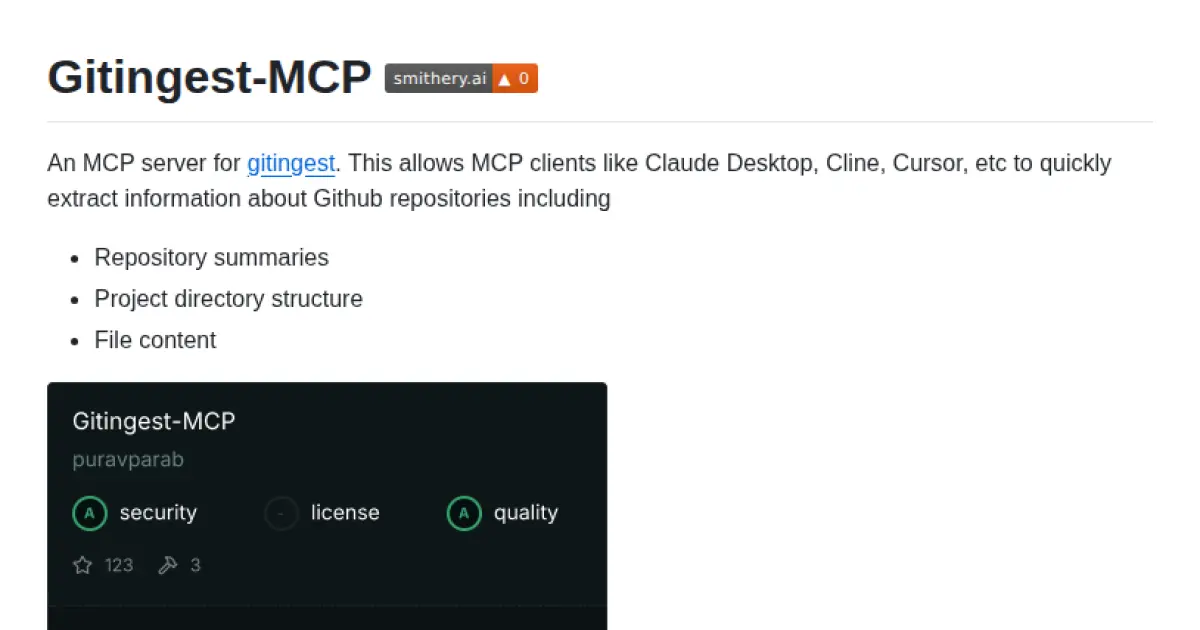 Gitingest-MCP