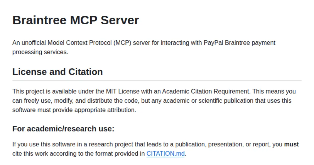 Braintree MCP Server