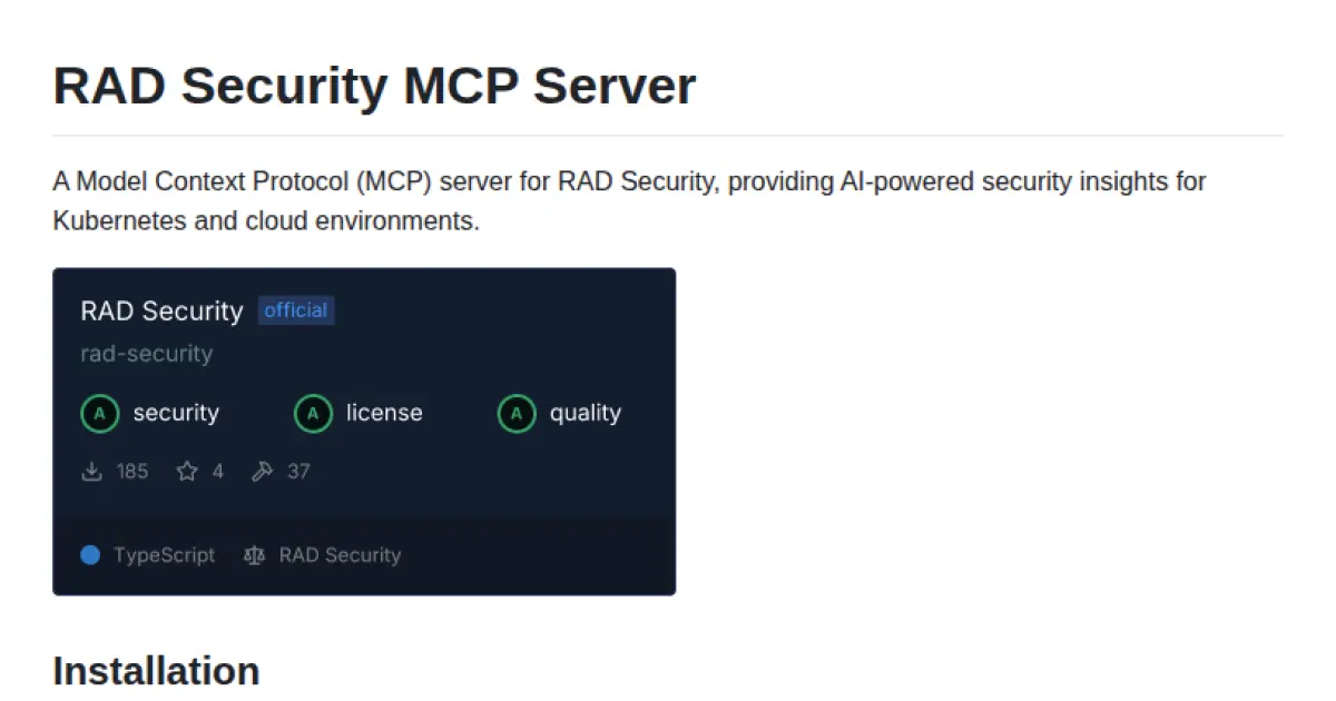 RAD Security MCP Server