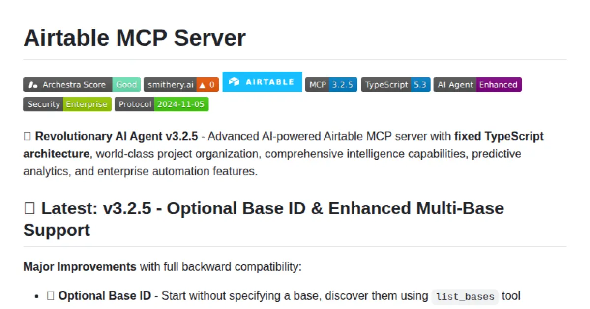 Airtable MCP Server