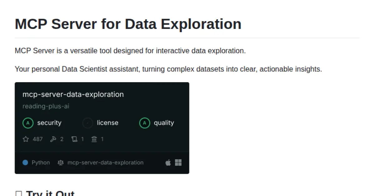 MCP Server for Data Exploration