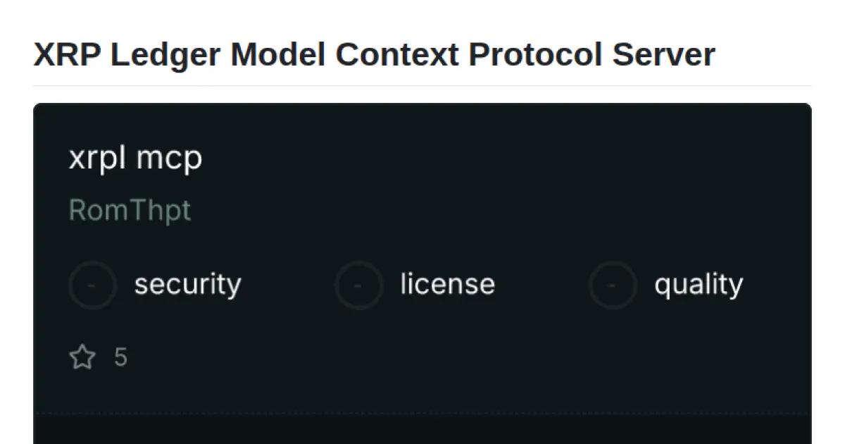 MCP XRPL Server