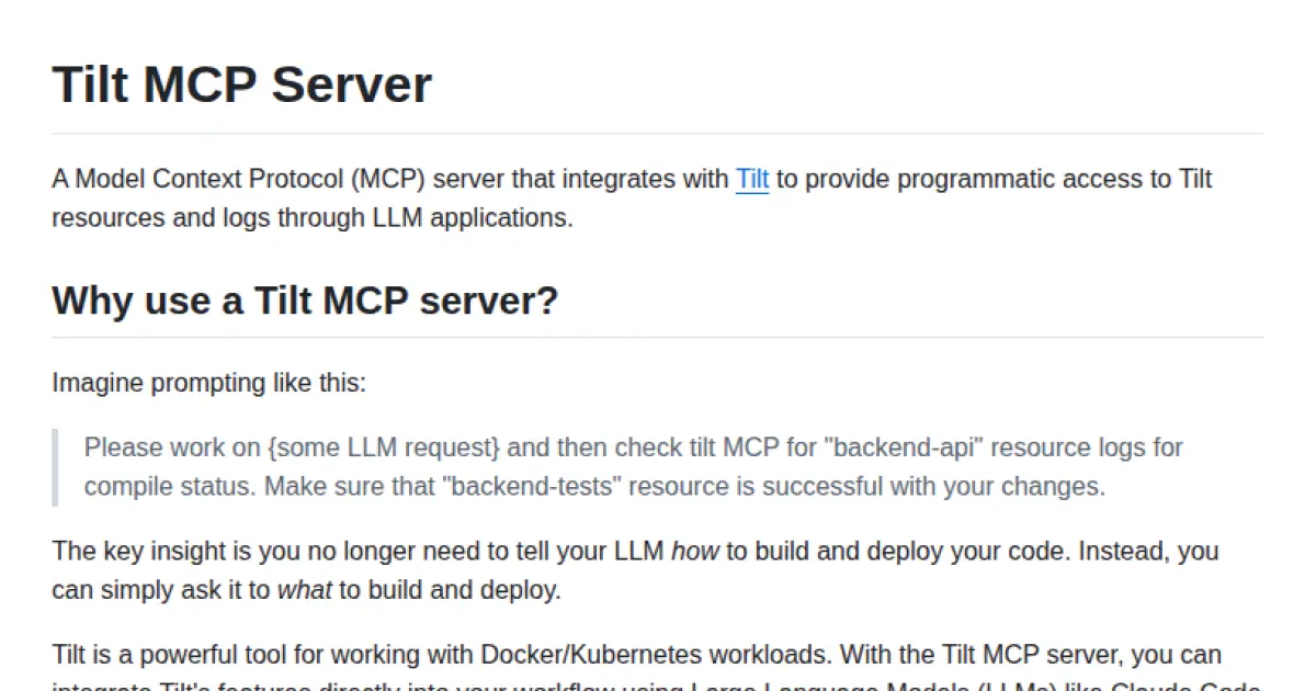 Tilt MCP Server