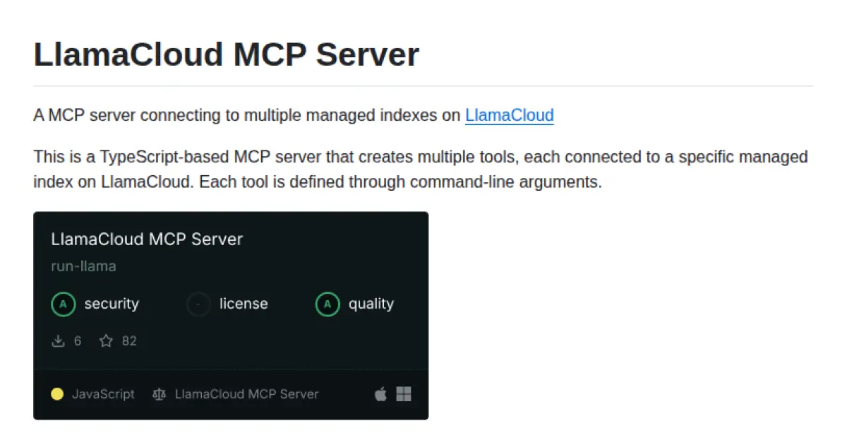 LlamaCloud MCP Server