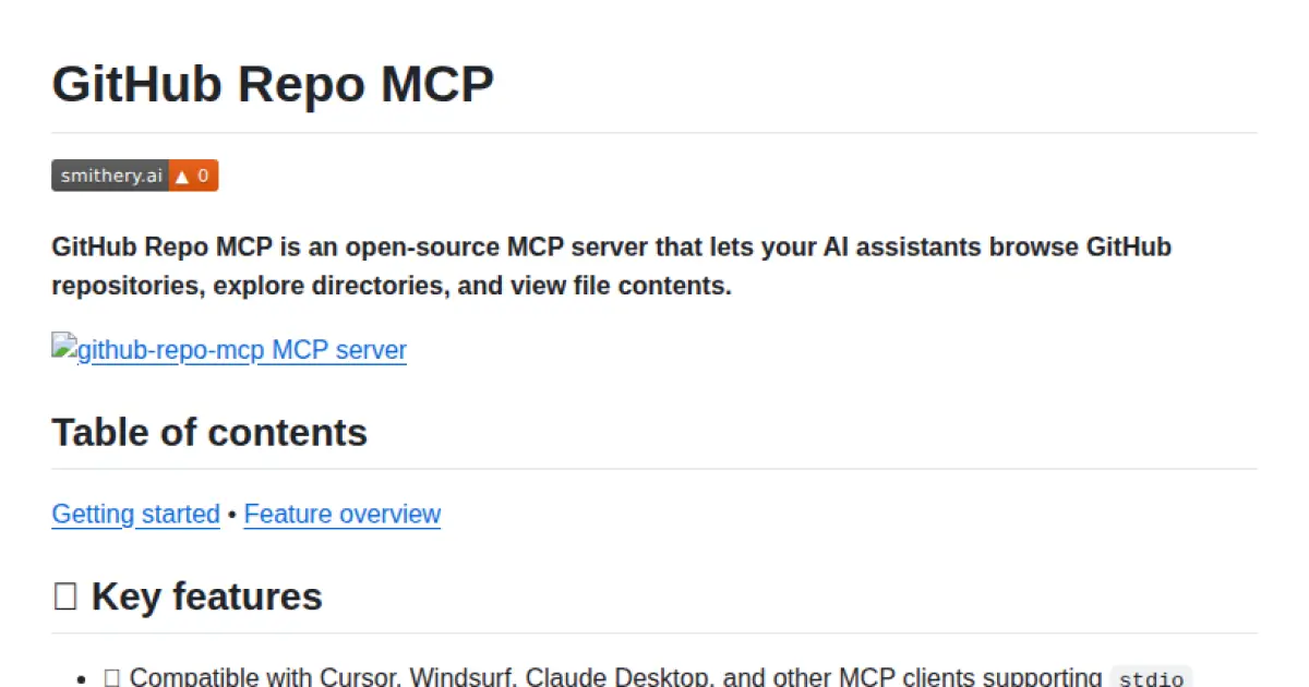 GitHub Repo MCP