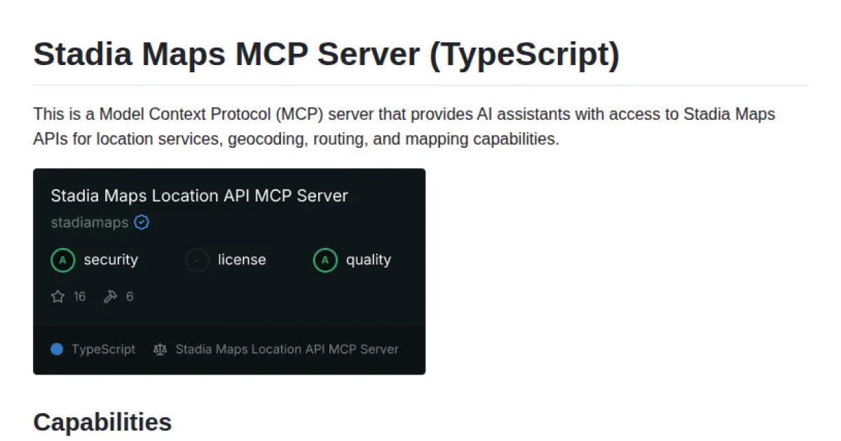 Stadia Maps MCP Server (TypeScript)