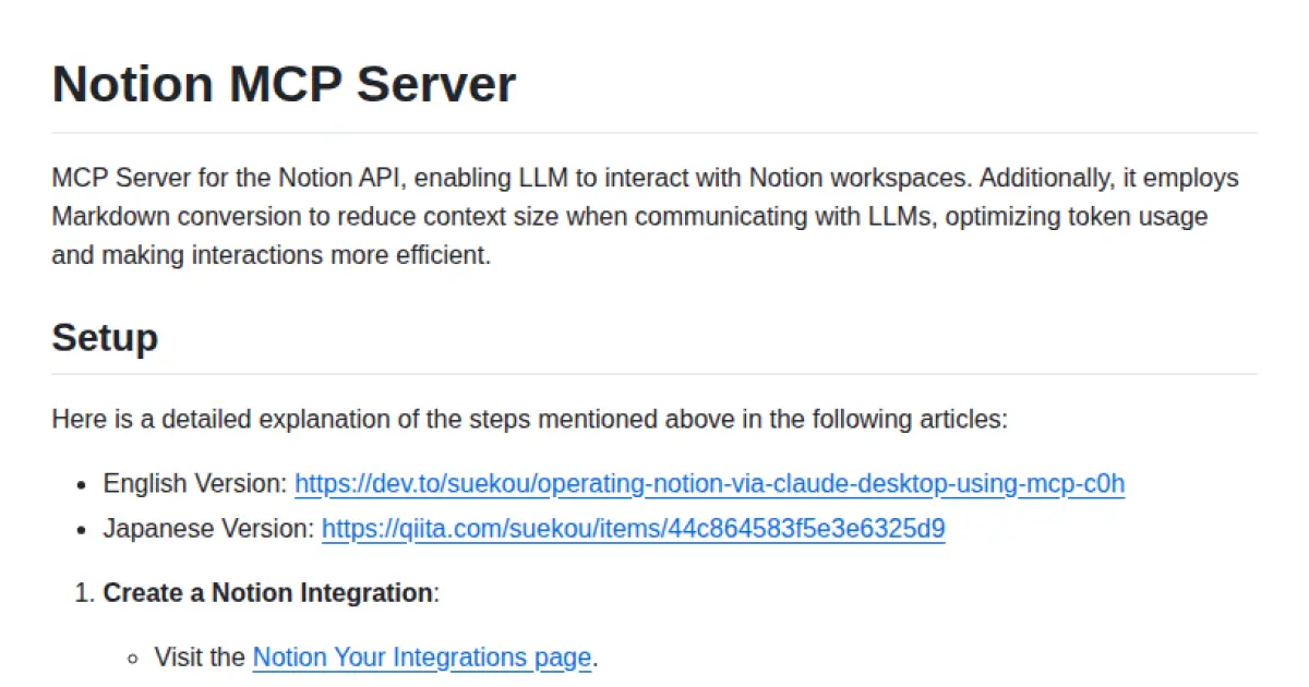 Notion MCP Server
