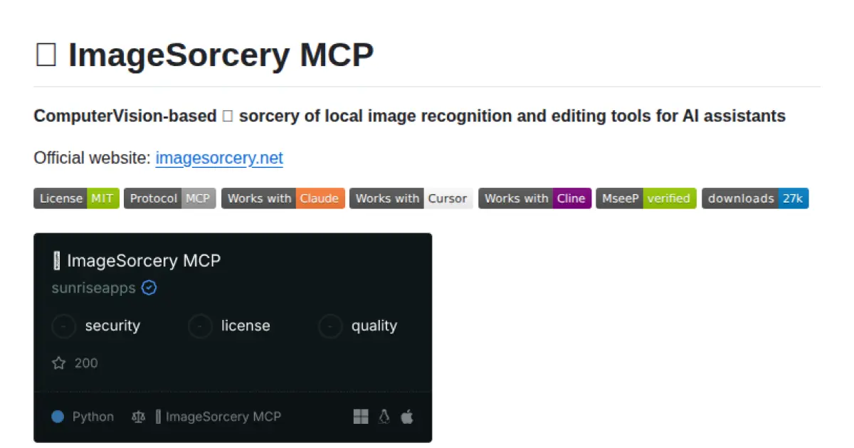 ImageSorcery MCP