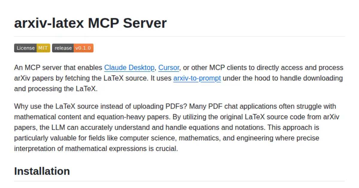 arxiv-latex MCP Server