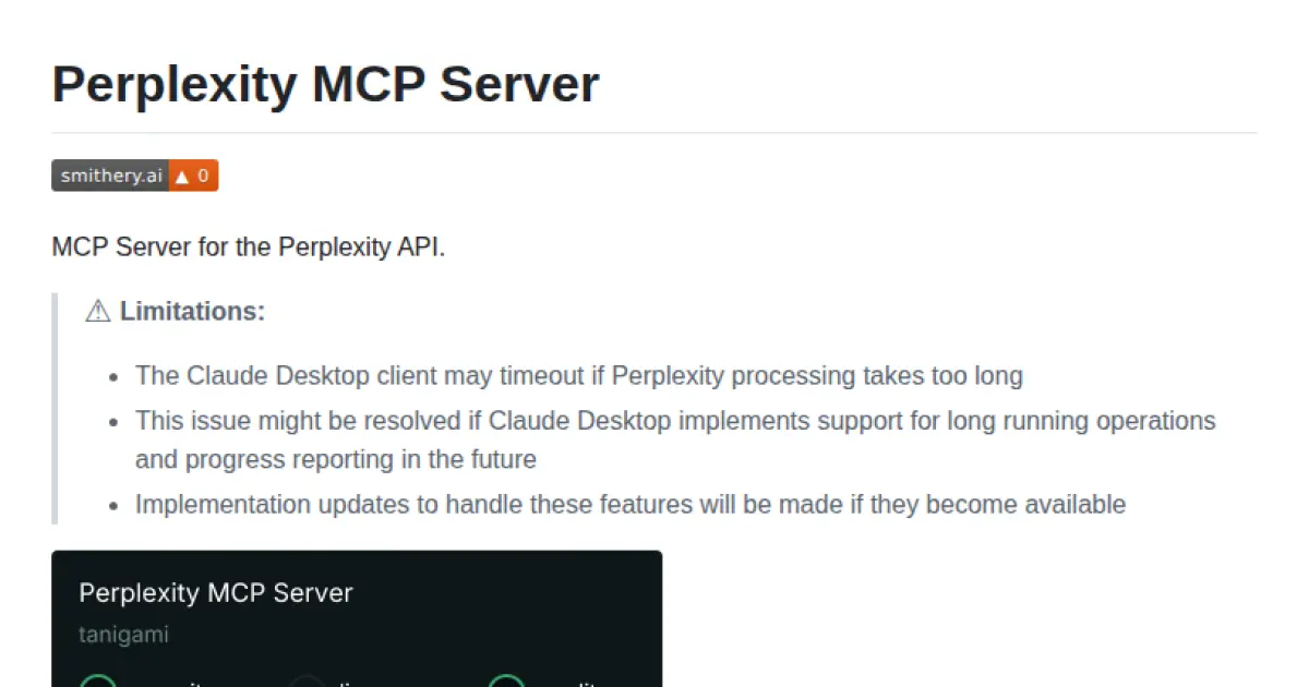 Perplexity MCP Server
