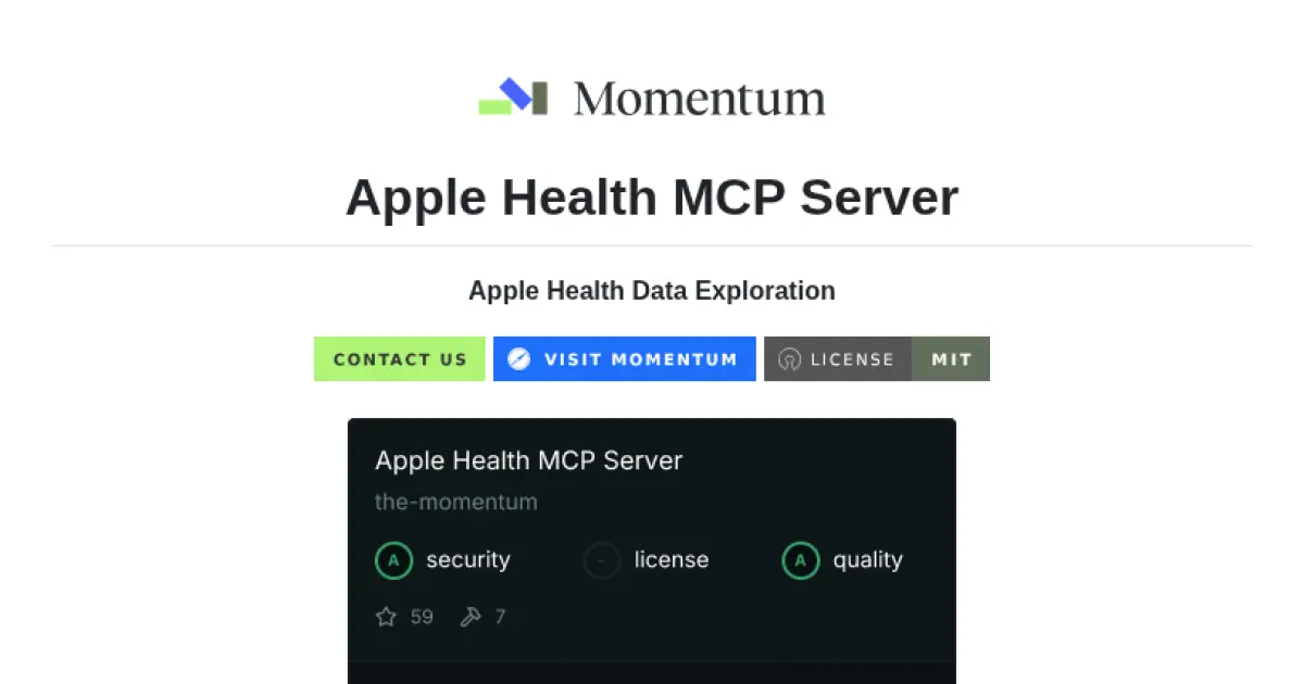 Apple Health MCP Server