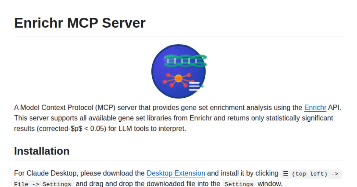 Enrichr MCP Server