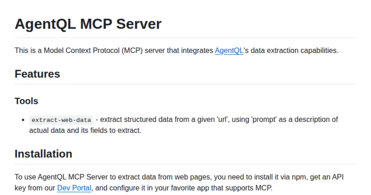 AgentQL MCP Server