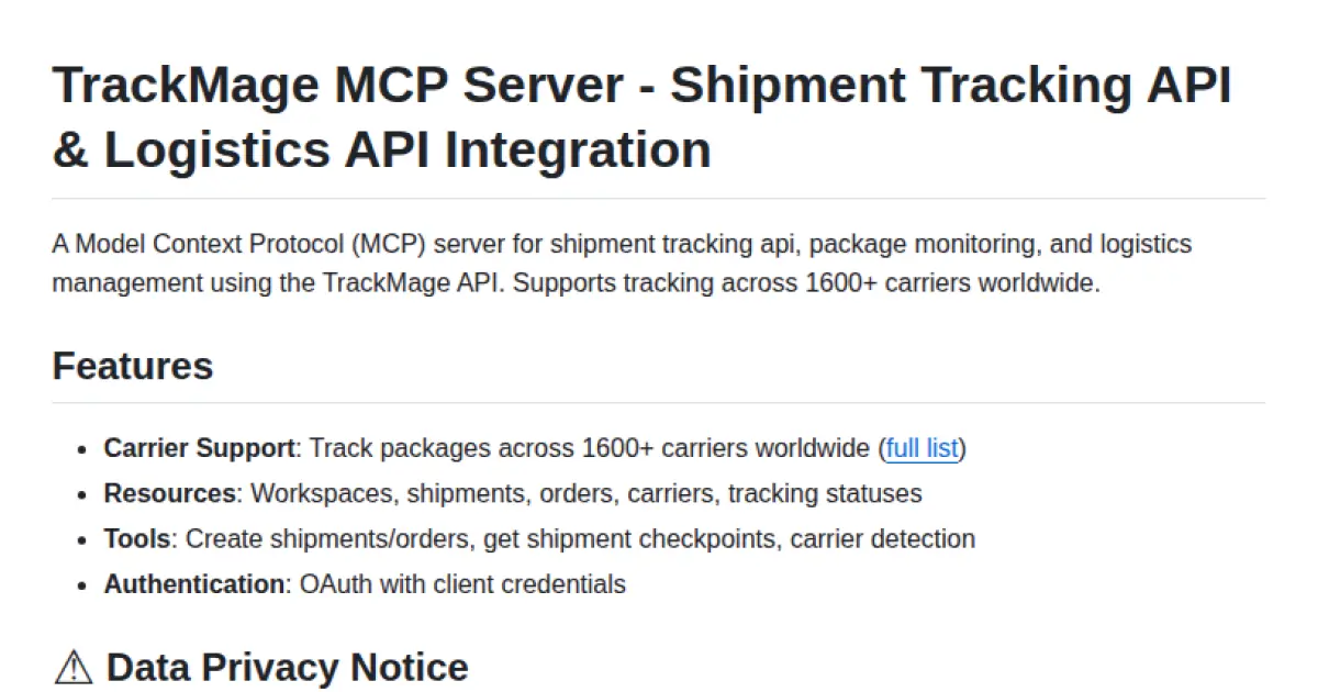 TrackMage MCP Server
