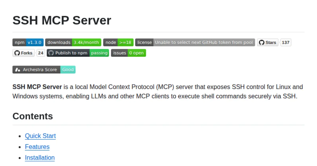 SSH MCP Server
