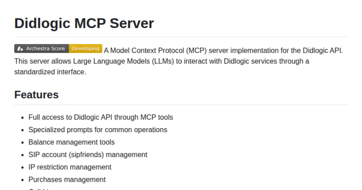 Didlogic MCP Server