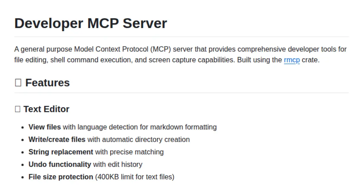Developer MCP Server