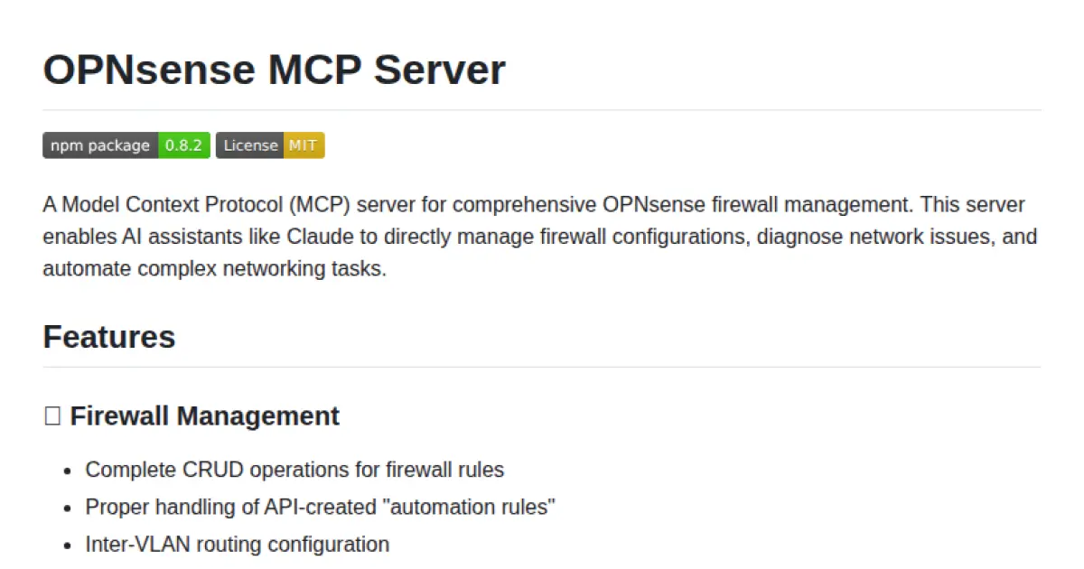 OPNsense MCP Server