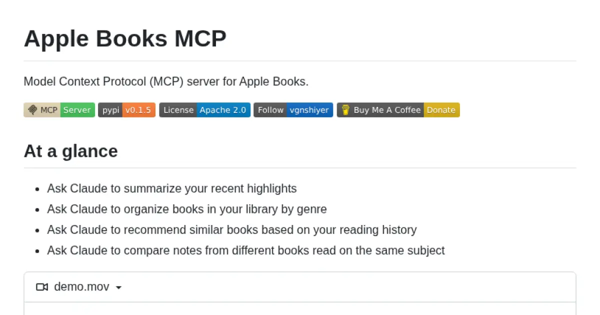 Apple Books MCP