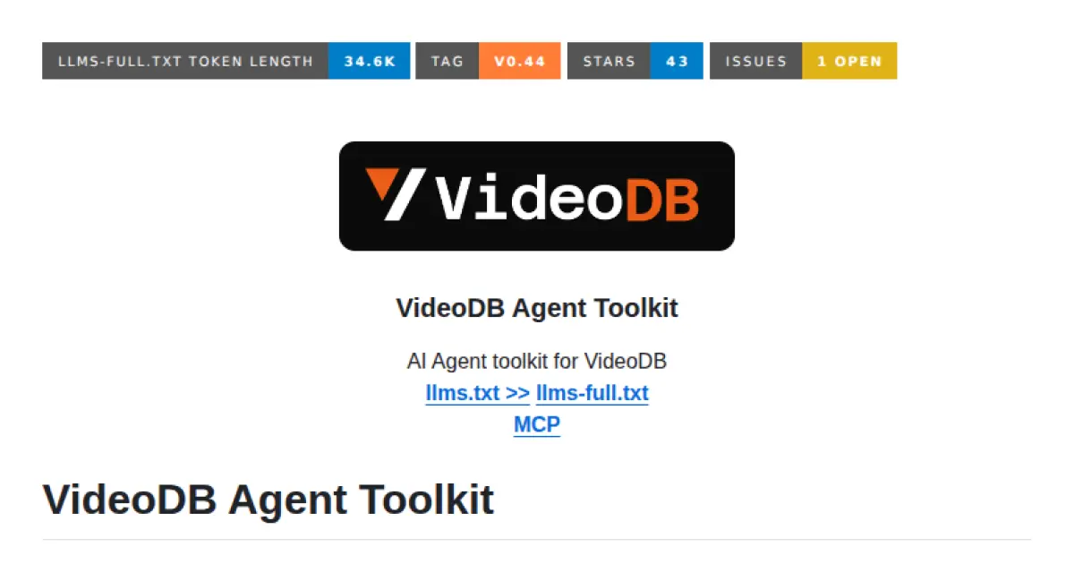VideoDB Agent Toolkit