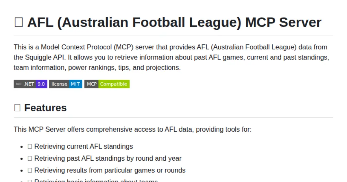 AFL MCP Server