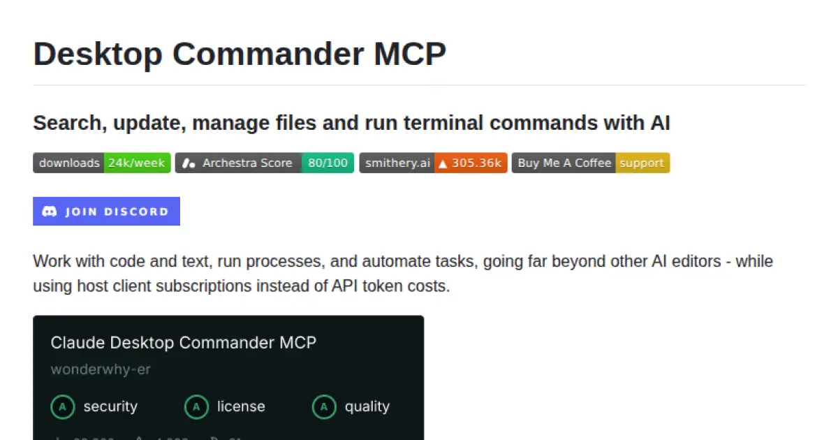 Desktop Commander MCP