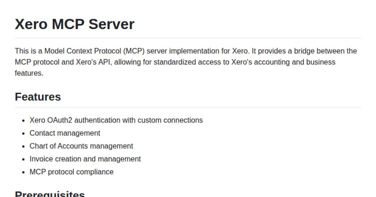 Xero MCP Server