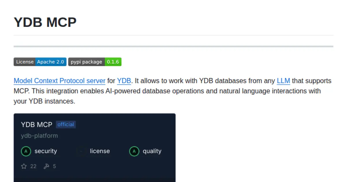 YDB MCP