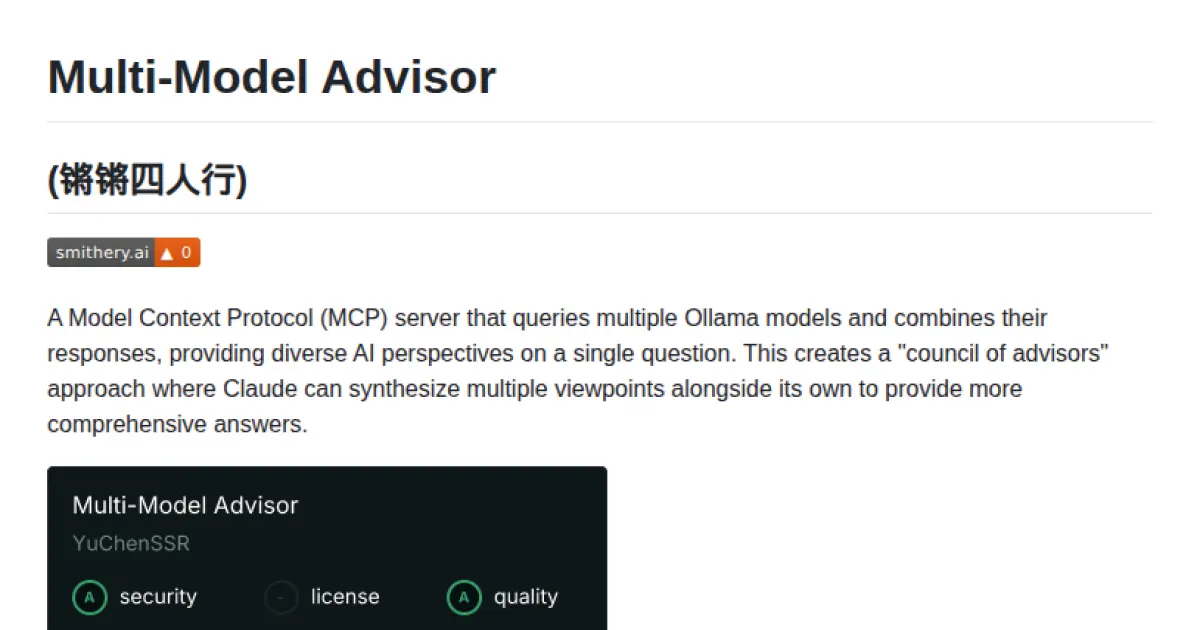 Multi-Model Advisor