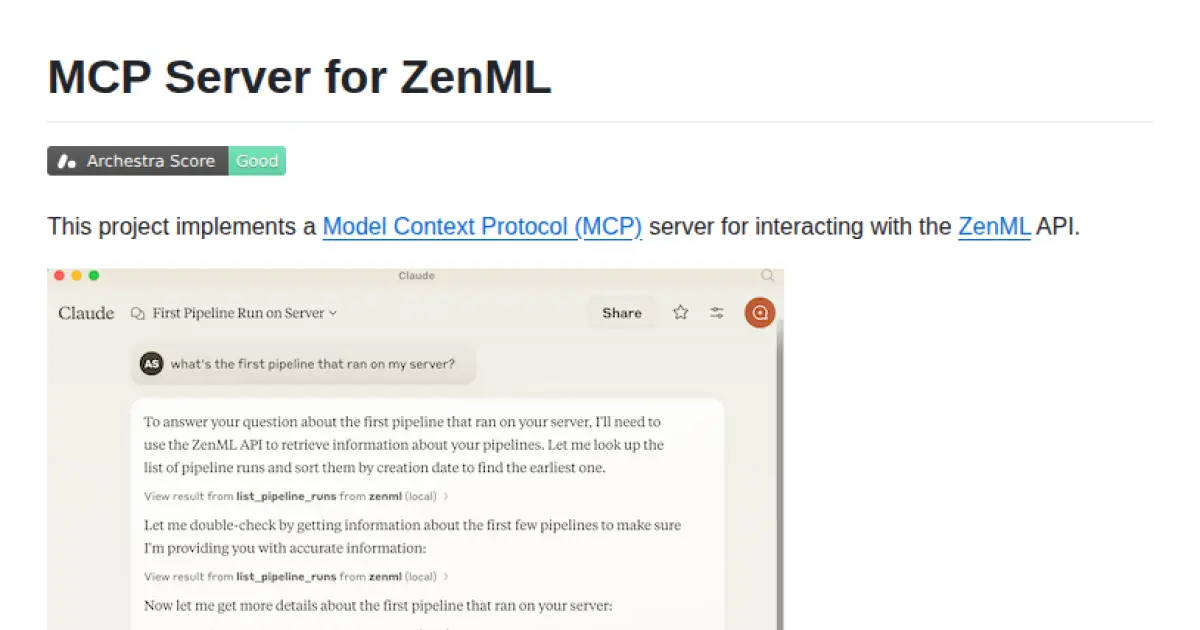 MCP Server for ZenML