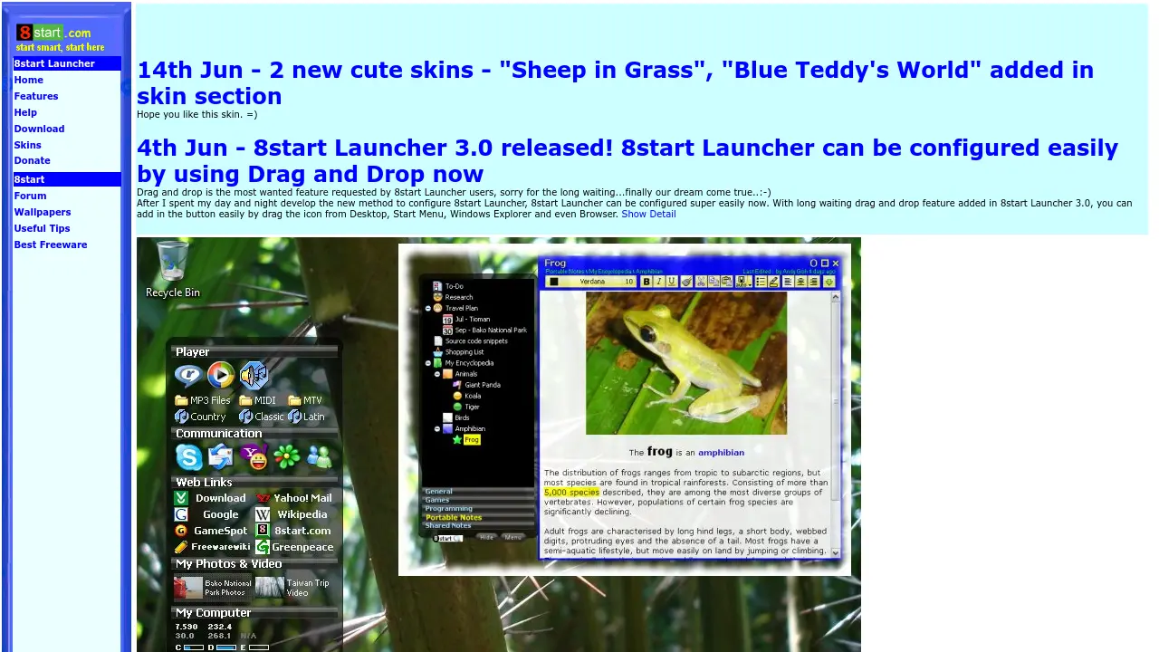 8start Launcher - Free portable application launcher to organize your ...