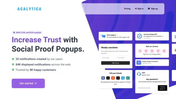 Acalytica Social Proof